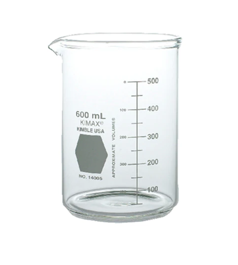 VASO PRECIPITADO, GRIFFIN, REGULAR, FORMA BAJA, GRADUADO, CAPACIDAD 600 ml, MARCA KIMAX®