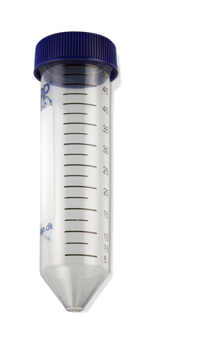[CAP-5100050C] TUBO CÓNICO BLUCAPP ESTÉRIL PP; CAPACIDAD 50 ml; BOLSA 25 PIEZAS; MARCA CAPP